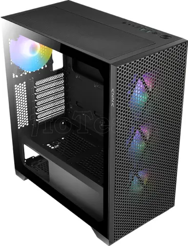 Photo de Boitier Moyen Tour ATX Azza Hive M RGB avec panneau vitré (Noir)