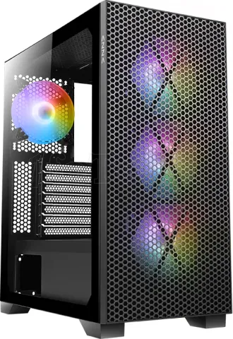 Photo de Boitier Moyen Tour ATX Azza Hive M RGB avec panneau vitré (Noir)