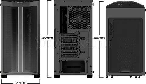 Photo de Boitier Moyen Tour ATX Be Quiet Pure Base 500 FX RGB avec panneau vitré (Noir)