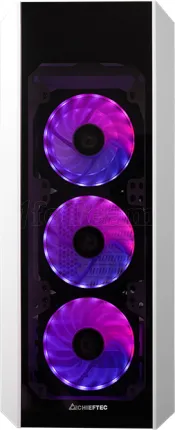 Photo de Boitier Moyen Tour ATX Chieftec Scorpion 3 RGB avec panneaux vitrés (Blanc)