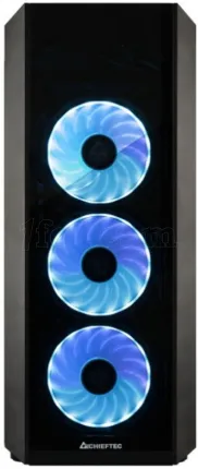 Photo de Boitier Moyen Tour ATX Chieftec Scorpion III GL-03B RGB avec panneaux vitrés (Noir)