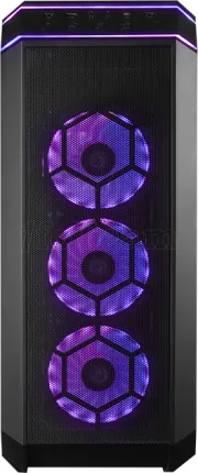 Photo de Boitier Moyen Tour ATX Chieftec Stallion 3 RGB avec panneaux vitrés (Noir)