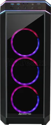 Photo de Boitier Moyen Tour ATX Chieftec Stallion II RGB avec panneaux vitrés (Noir)