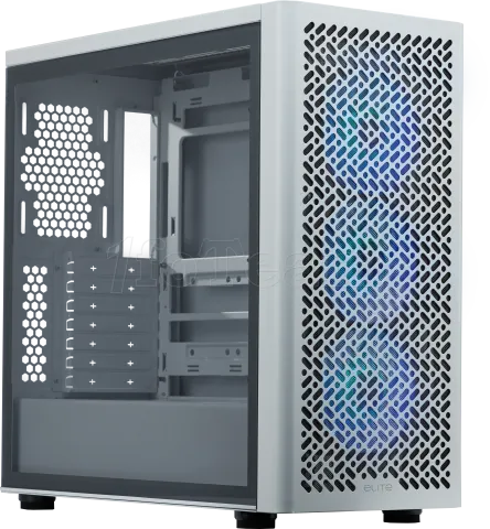 Photo de Boitier Moyen Tour ATX Cooler Master Elite 502 RGB avec panneau vitré (Blanc)