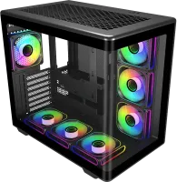 Photo de Boitier Moyen Tour ATX Cooler Master Elite 600 avec panneaux vitrés (Noir)