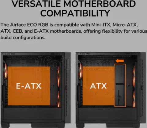 Photo de Boitier Moyen Tour ATX Cougar Airface ECO RGB avec panneau vitré (Blanc)