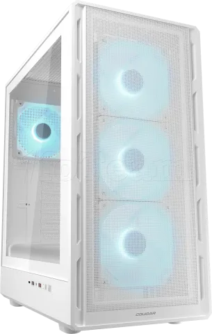 Photo de Boitier Moyen Tour ATX Cougar AirFace Pure Pro RGB avec panneaux vitrés (Blanc)