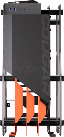 Photo de Boitier Moyen Tour ATX Cougar Blazer Essence RGB avec panneaux vitrés (Noir/Orange)