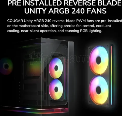 Photo de Boitier Moyen Tour ATX Cougar CFV 235 ARGB avec panneaux vitrés (Noir)