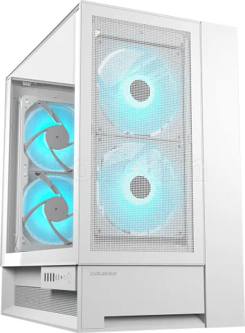 Photo de Boitier Moyen Tour ATX Cougar OmnyX RGB avec panneaux vitrés (Blanc)