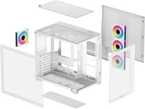 Photo de Boitier Moyen Tour ATX DeepCool CG530 4F avec panneaux vitrés (Blanc)
