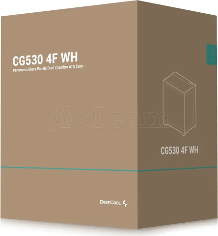 Photo de Boitier Moyen Tour ATX DeepCool CG530 4F avec panneaux vitrés (Blanc)