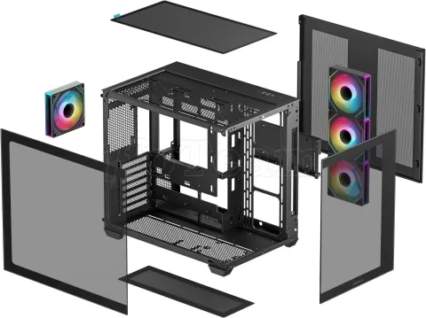 Photo de Boitier Moyen Tour ATX DeepCool CG530 4F avec panneaux vitrés (Noir)