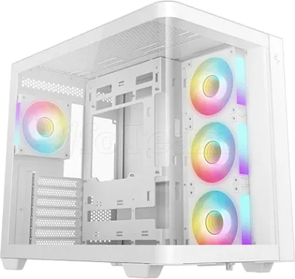 Photo de Boitier Moyen Tour ATX DeepCool CG530U 4F RGB avec panneaux vitrés (Blanc)