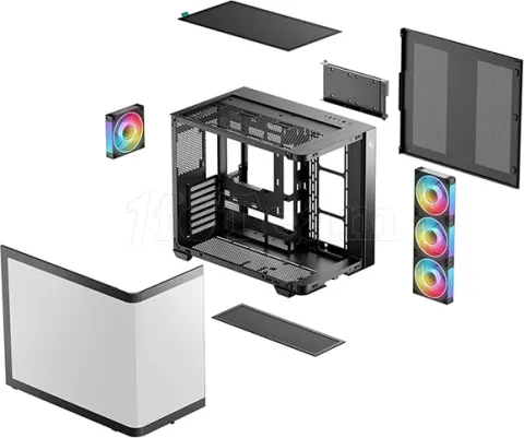 Photo de Boitier Moyen Tour ATX DeepCool CG530U 4F RGB avec panneaux vitrés (Noir)