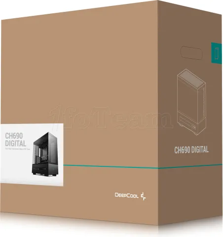 Photo de Boitier Moyen Tour ATX DeepCool CH690 Digital avec panneaux vitrés (Noir)