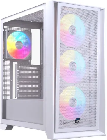 Photo de Boitier Moyen Tour ATX Einarex P600 RGB avec panneau vitré (Blanc)