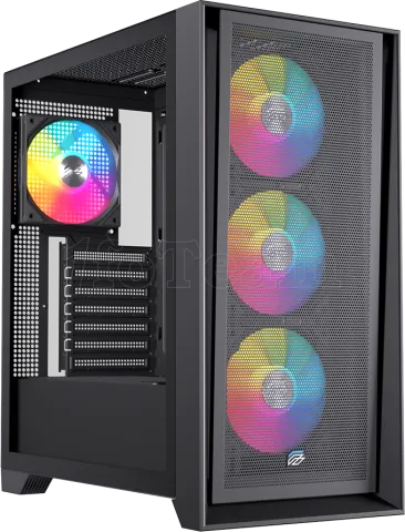 Photo de Boitier Moyen Tour ATX Einarex P600 RGB avec panneau vitré (Noir)
