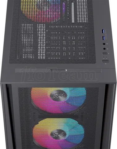 Photo de Boitier Moyen Tour ATX Einarex P600 RGB avec panneau vitré (Noir)
