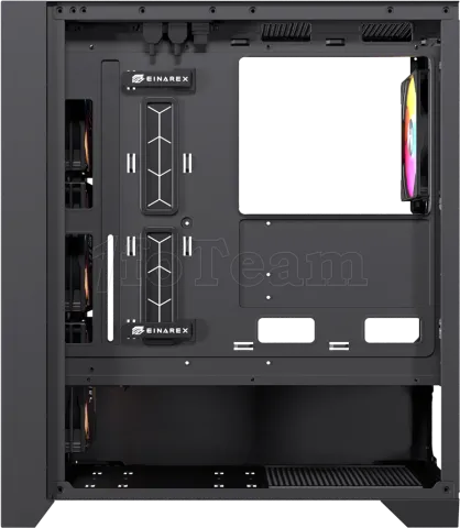 Photo de Boitier Moyen Tour ATX Einarex P600 RGB avec panneau vitré (Noir)