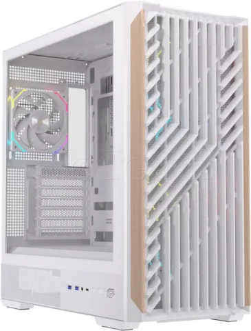 Photo de Boitier Moyen Tour ATX Einarex P800 RGB avec panneau vitré (Blanc)