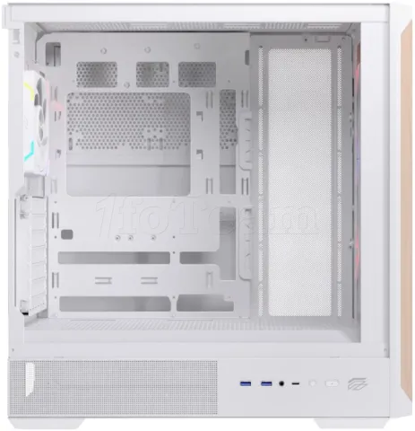 Photo de Boitier Moyen Tour ATX Einarex P800 RGB avec panneau vitré (Blanc)