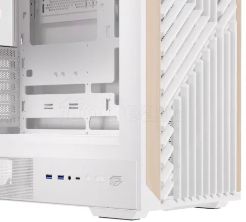 Photo de Boitier Moyen Tour ATX Einarex P800 RGB avec panneau vitré (Blanc)