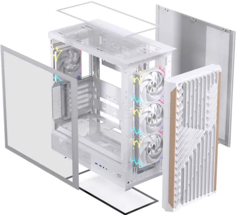 Photo de Boitier Moyen Tour ATX Einarex P800 RGB avec panneau vitré (Blanc)