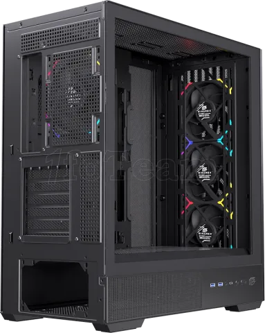 Photo de Boitier Moyen Tour ATX Einarex P800 RGB avec panneau vitré (Noir)