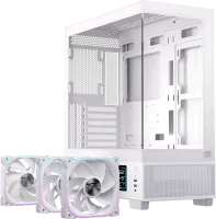 Photo de Boitier Moyen Tour ATX Einarex S501D RGB avec panneaux vitrés (Blanc)