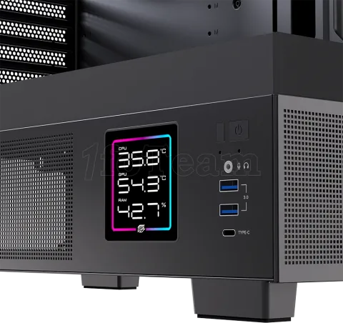 Photo de Boitier Moyen Tour ATX Einarex S501D RGB avec panneaux vitrés (Noir)