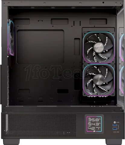 Photo de Boitier Moyen Tour ATX Einarex S501D RGB avec panneaux vitrés (Noir)