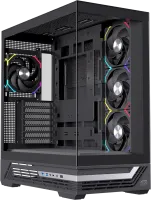 Photo de Boitier Moyen Tour ATX Einarex S800 RGB avec panneaux vitrés (Noir)