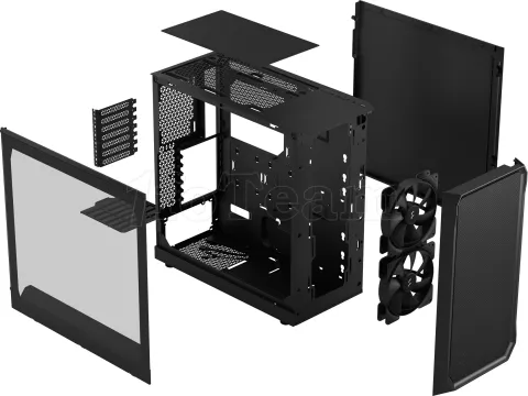 Photo de Boitier Moyen Tour ATX Fractal Design Focus 2 avec panneau vitré (Noir)