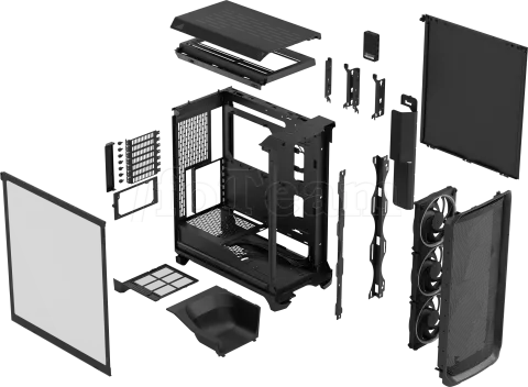 Photo de Boitier Moyen Tour ATX Fractal Design Meshify 3 Ambience Pro RGB avec panneau vitré (Noir)