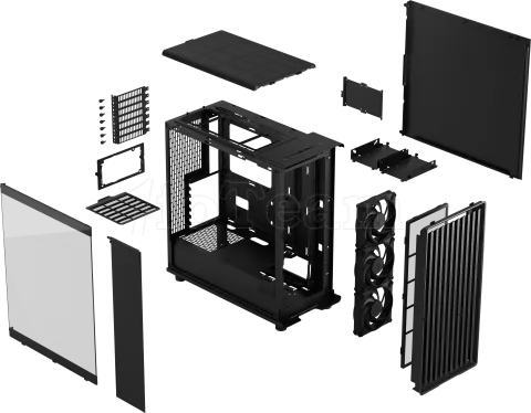 Photo de Boitier Moyen Tour ATX Fractal Design North Momentum avec panneau vitré (Noir)