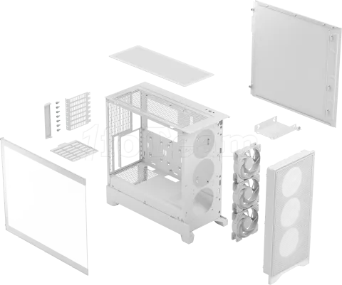 Photo de Boitier Moyen Tour ATX Fractal Design Pop 2 Air RGB avec panneau vitré (Blanc)