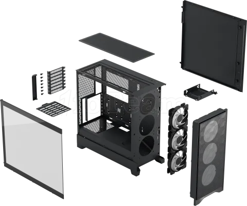 Photo de Boitier Moyen Tour ATX Fractal Design Pop 2 Air RGB avec panneau vitré (Noir)