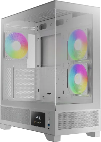Photo de Boitier Moyen Tour ATX Gamdias Atlas M1 RGB avec panneaux vitrés (Blanc)