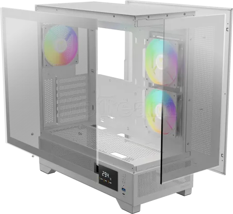 Photo de Boitier Moyen Tour ATX Gamdias Atlas M1 RGB avec panneaux vitrés (Blanc)