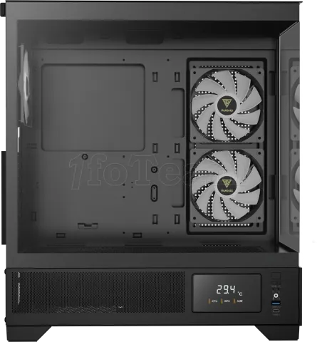 Photo de Boitier Moyen Tour ATX Gamdias Atlas M1 RGB avec panneaux vitrés (Noir)