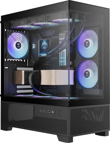 Photo de Boitier Moyen Tour ATX Gamdias Aura GC12 RGB avec panneau vitré (Noir)