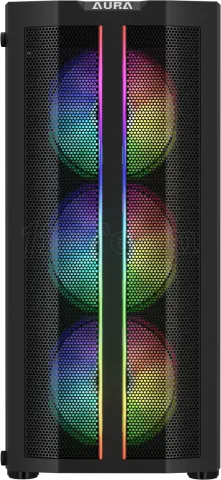 Photo de Boitier Moyen Tour ATX Gamdias Aura GC3 Elite RGB avec panneaux vitrés (Noir)