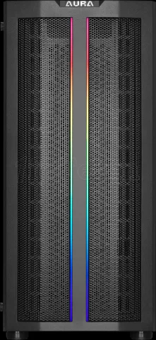 Photo de Boitier Moyen Tour ATX Gamdias Aura GC3 RGB avec panneaux vitrés (Noir)