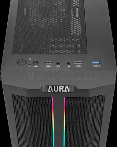 Photo de Boitier Moyen Tour ATX Gamdias Aura GC3 RGB avec panneaux vitrés (Noir)