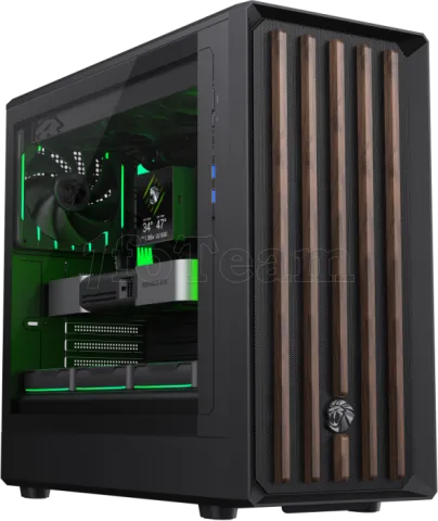 Photo de Boitier Moyen Tour ATX Gamemax Claw 460 Wood avec panneau vitré (Noir)