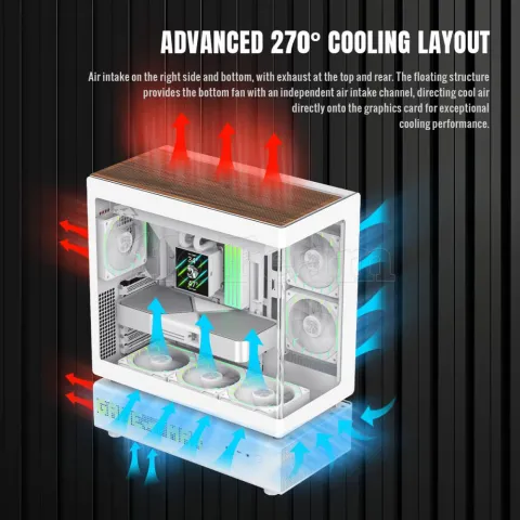 Photo de Boitier Moyen Tour ATX Gamemax N90 ARGB  avec panneaux vitrés (Blanc)