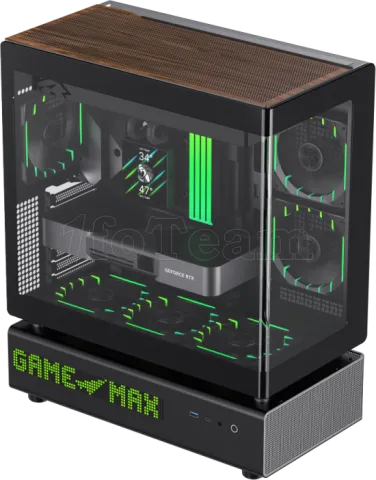 Photo de Boitier Moyen Tour ATX Gamemax N90  ARGB  avec panneaux vitrés (Noir)