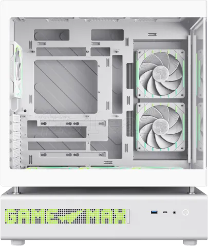Photo de Boitier Moyen Tour ATX Gamemax N90 RGB avec panneaux vitrés (Blanc)