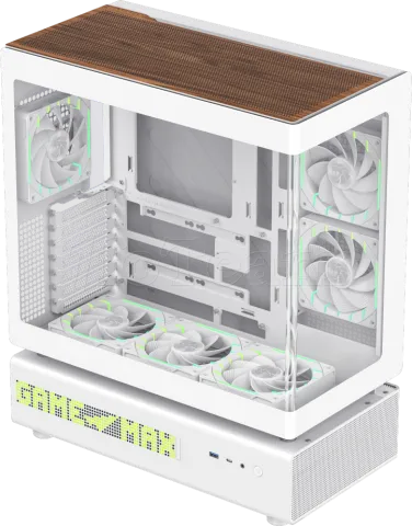 Photo de Boitier Moyen Tour ATX Gamemax N90 RGB avec panneaux vitrés (Blanc)